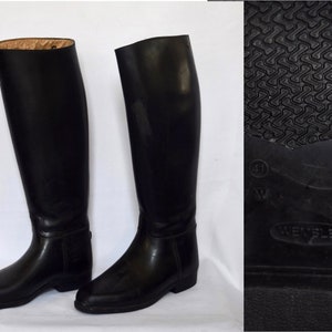Wembley Vintage Rubber Riding Boots - early 80s - Classic Equestrian Gear, Rarely Worn, and Perfect High Boot for today in sport or fashion