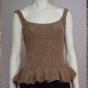 Award Winning Artisan Knitwear  -- Timelessly Elegant and Fashionable Peplum Top