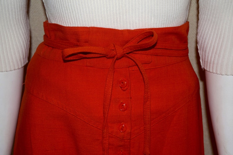 Ronald Kolodzie Maxi-Skirt in Orange Gutsy Cotton for Concept VII 70s Award Winning Designer