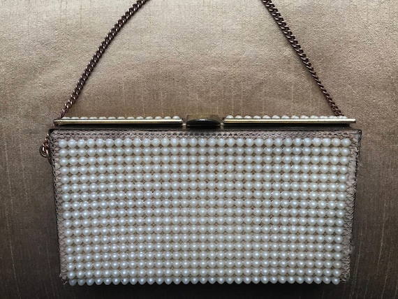 Vintage 40s - 50s Evening Bag is embellished with
