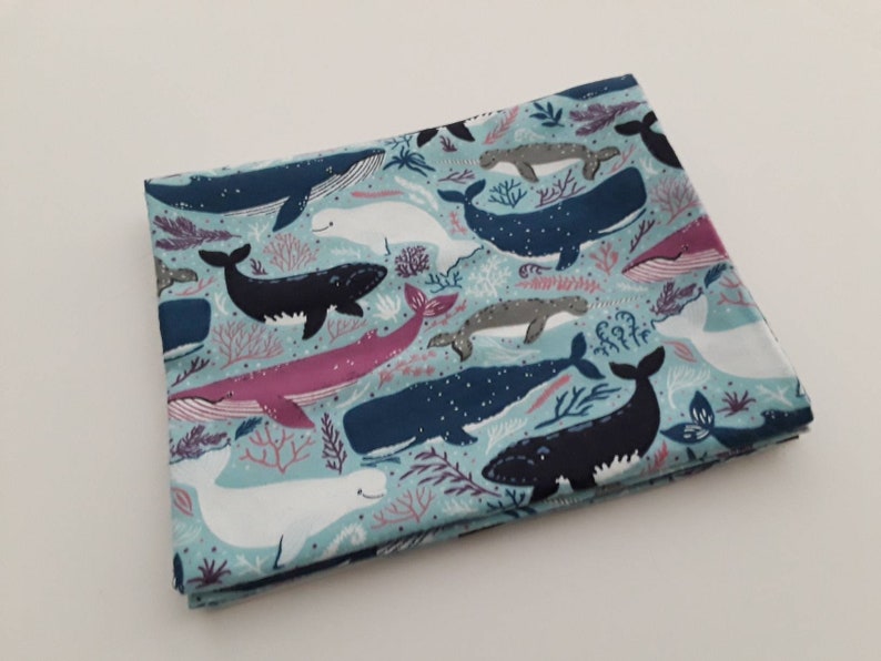 Whale Baby Blanket Swaddling Blanket, Flannel Receiving Baby Blanket READY TO SHIP,Crib Blanket