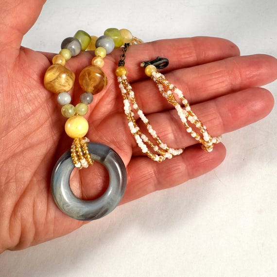 Multi Gemstone Agate Boho Beaded Adjustable Neckl… - image 15