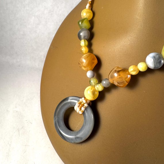 Multi Gemstone Agate Boho Beaded Adjustable Neckl… - image 12