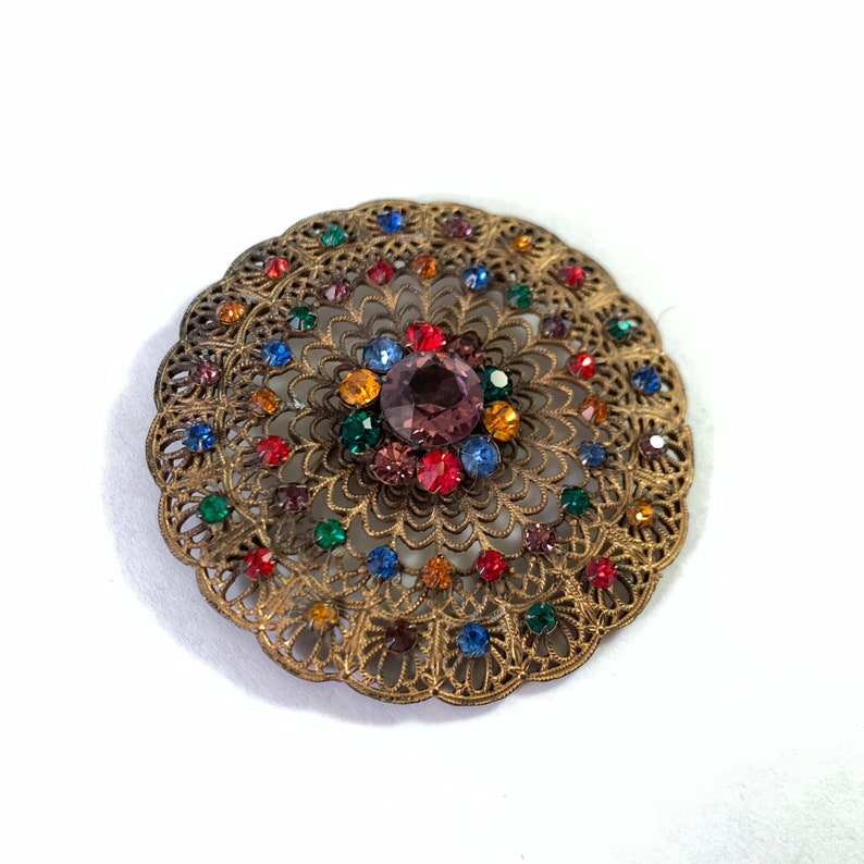 RHINESTONE in GLASS Vintage Modern New CZECH Buttons Set 11