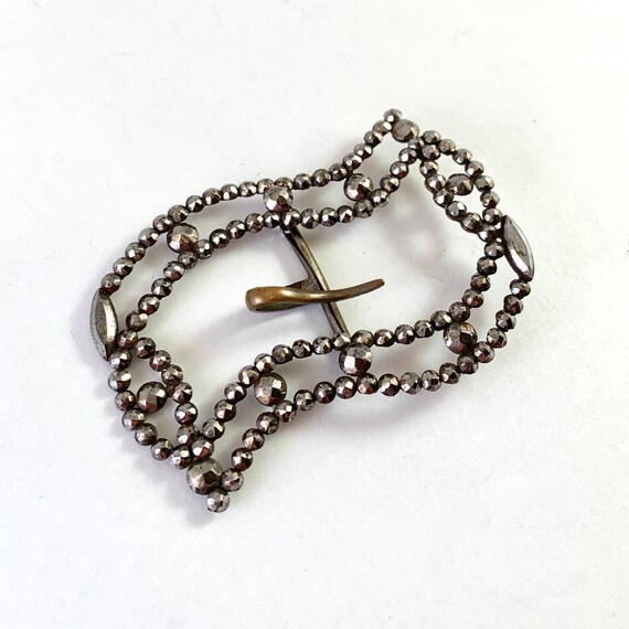 Victorian Steel Cut Antique Belt Buckle, Vintage Face… - Gem