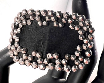 Boucle de ceinture en acier victorien antique, authentique vintage Français des années 1800, étincelles éblouissantes comme des diamants, accessoire antique Unique rare