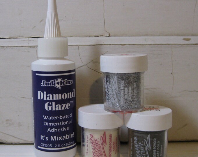 Stamp N Stuff Embossing Powder & Diamond Glaze Destash Etsy