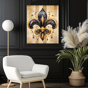 16x20 Classic Fleur de Lis Wall Art Canvas Print