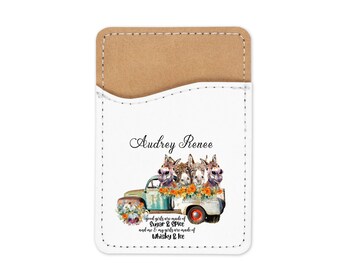 Personalized Whiskey and Ice Phone Wallet Credit Card Holder