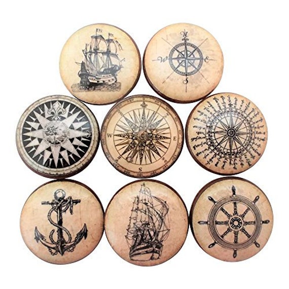 Set of 8 Old World Nautical Cabinet Knobs Drawer Knobs