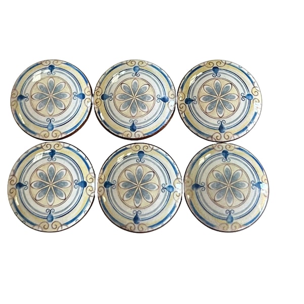 Cabinet Knobs, Set of 6 Tuscan Medallion Wood Cabinet Knobs, Drawer Knobs and Pulls, Kitchen Cabinet Knobs