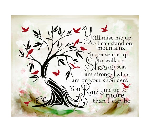 14x11 You Raise Me up Wall Art Canvas Print - Etsy 14x11 You Raise Me up Wall Art Canvas Print - Etsy