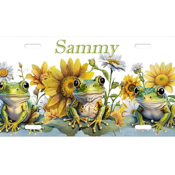 New Release Personalized Frogs Vanity Decorative Front License Plate Cute Car License Plate  Premium Car Plate