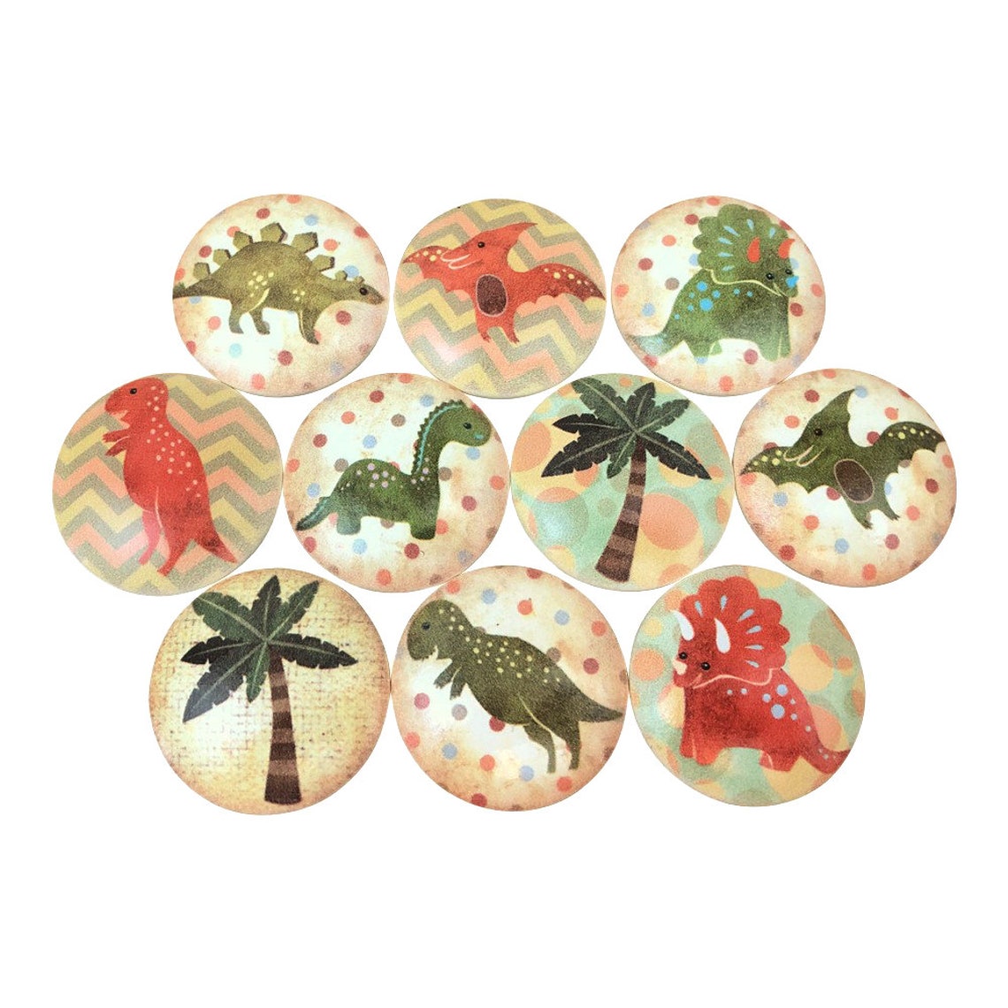 Conjunto de 10 perillas de gabinete de impresión de | Etsy