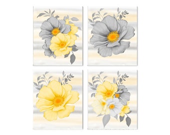 Yellow and Gray Wall Decor - Etsy