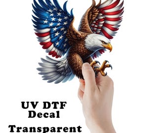 American Eagle UV DTF Transparent Decal / Sticker