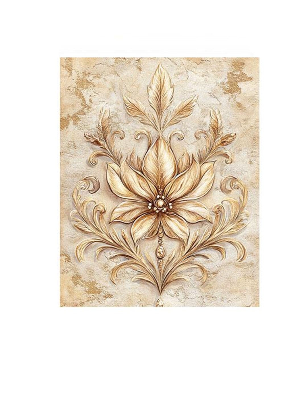 16x20 Gilded Fleur Floral Wall Art Canvas Print - Etsy