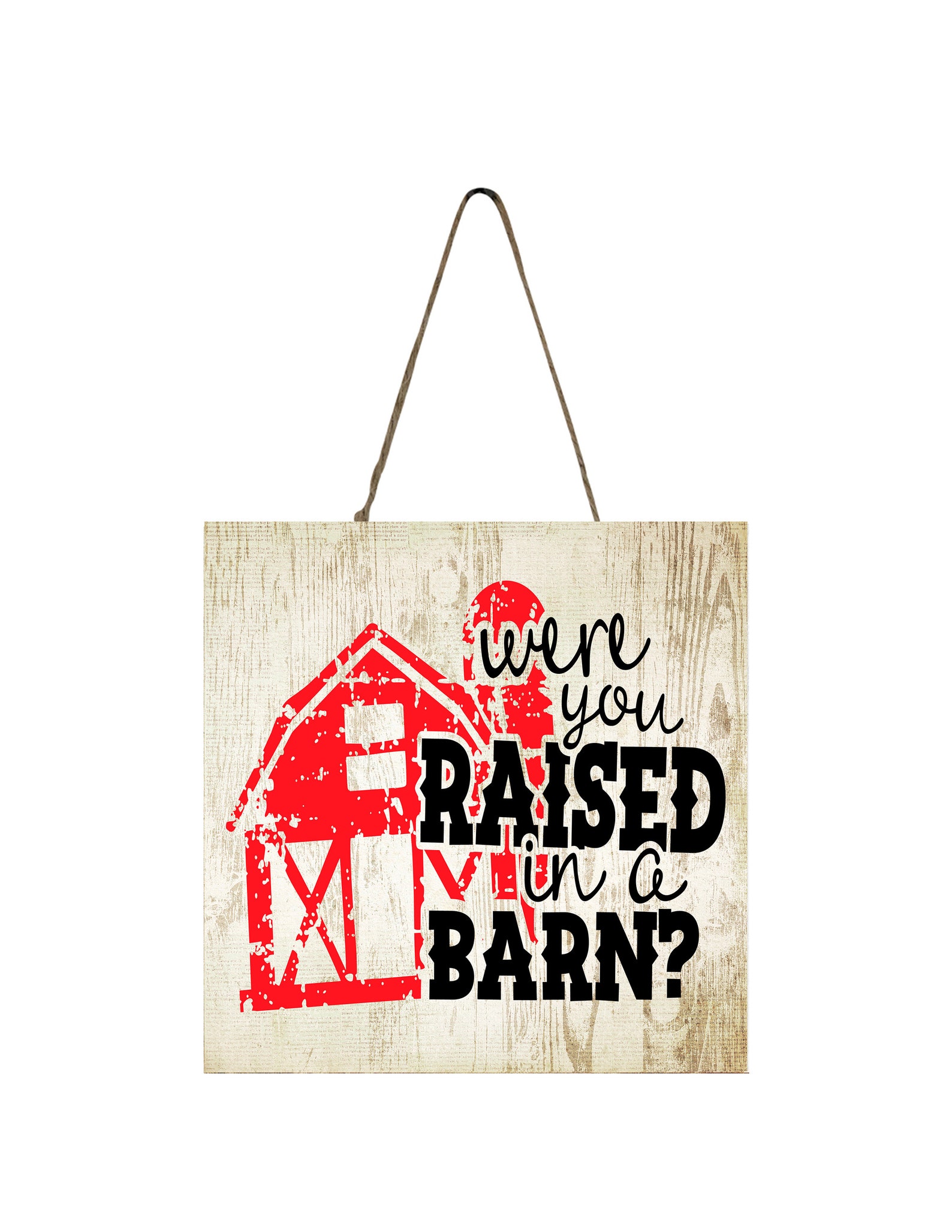 Were You Raised in a Barn Funny Printed Handmade Wood Mini Etsy