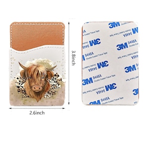 Titular de la tarjeta de crédito Highland Cow Phone Wallet