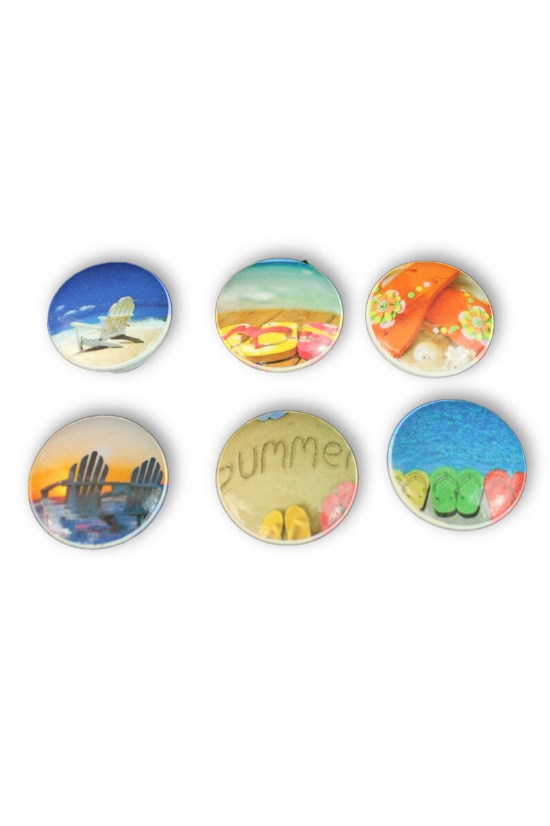 Set Of 6 Summer Fun Cabinet Knobs Etsy