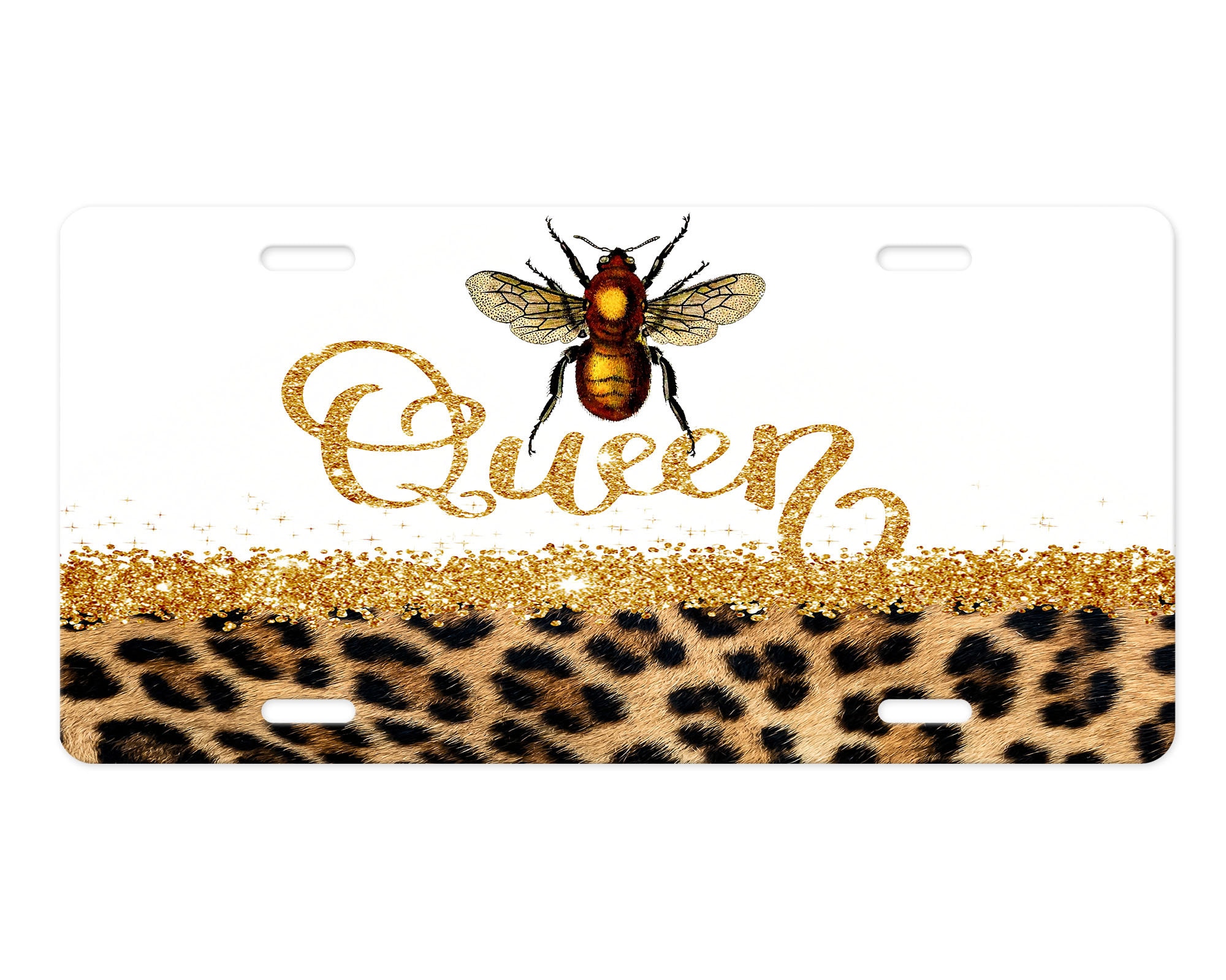 Western Fashion Striped Leopard Print Queen Bee Accent Large 