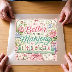Life Better Mahjong DTF Transfer Ready to Heat Press