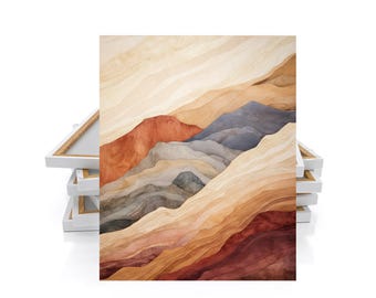 16x20 Earth Layers Wall Art Canvas Print