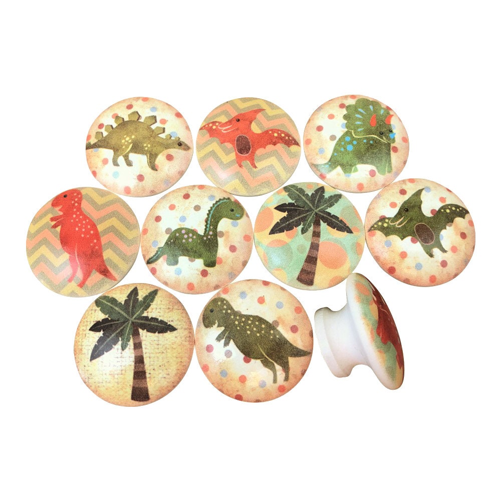 Conjunto de 10 perillas de gabinete de impresión de | Etsy