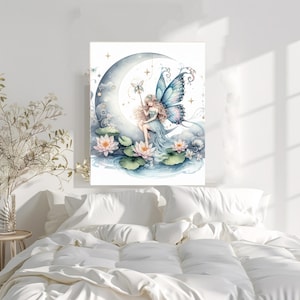 16x20 Lilly Pad Fairy Wall Art Canvas Print