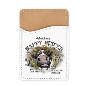 Consejos de un titular de tarjeta de crédito Happy Heifer Western Phone Wallet