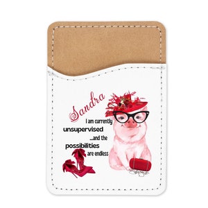 Cerdo personalizado sin supervisión en el soporte de la tarjeta de crédito Red Hat Phone Wallet