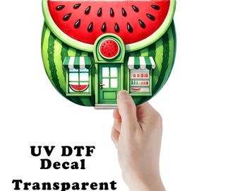 Watermelon Shop UV DTF Transparent Decal / Sticker You Choose Size