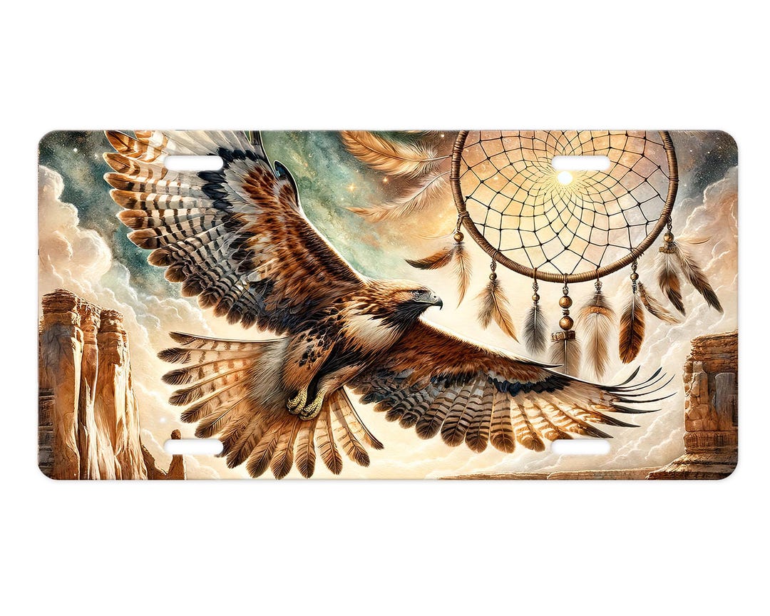 Hawk Plate Desert Hawk Aluminum License Plate - Etsy