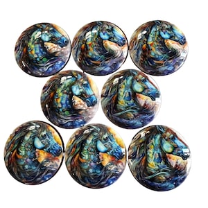 Western Cabinet and Drawer Knobs, Set of 8 Tribal Horses, Cabinet Knobs Drawer Knobs and Pulls, Kitchen Cabinet Knobs,