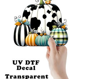 Pumpkin Collection UV DTF Transparent Decal / Sticker You Choose Size