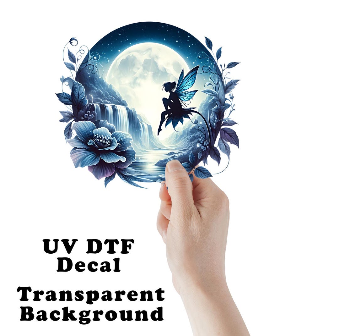 Waterfall Fairy UV DTF Transparent Decal / Sticker You Choose Size - Etsy