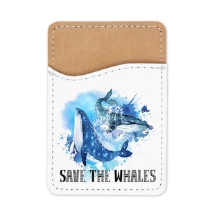 Save the Whales Phone Wallet Soporte de tarjeta de crédito