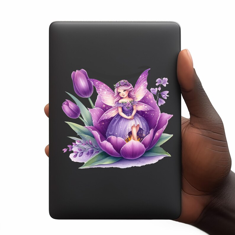 Purple Fairy UV DTF Transparent Decal / Sticker You Choose Size - Etsy