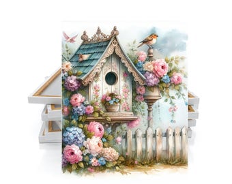 16x20 Fancy Birdhouse Wall Art Canvas Print