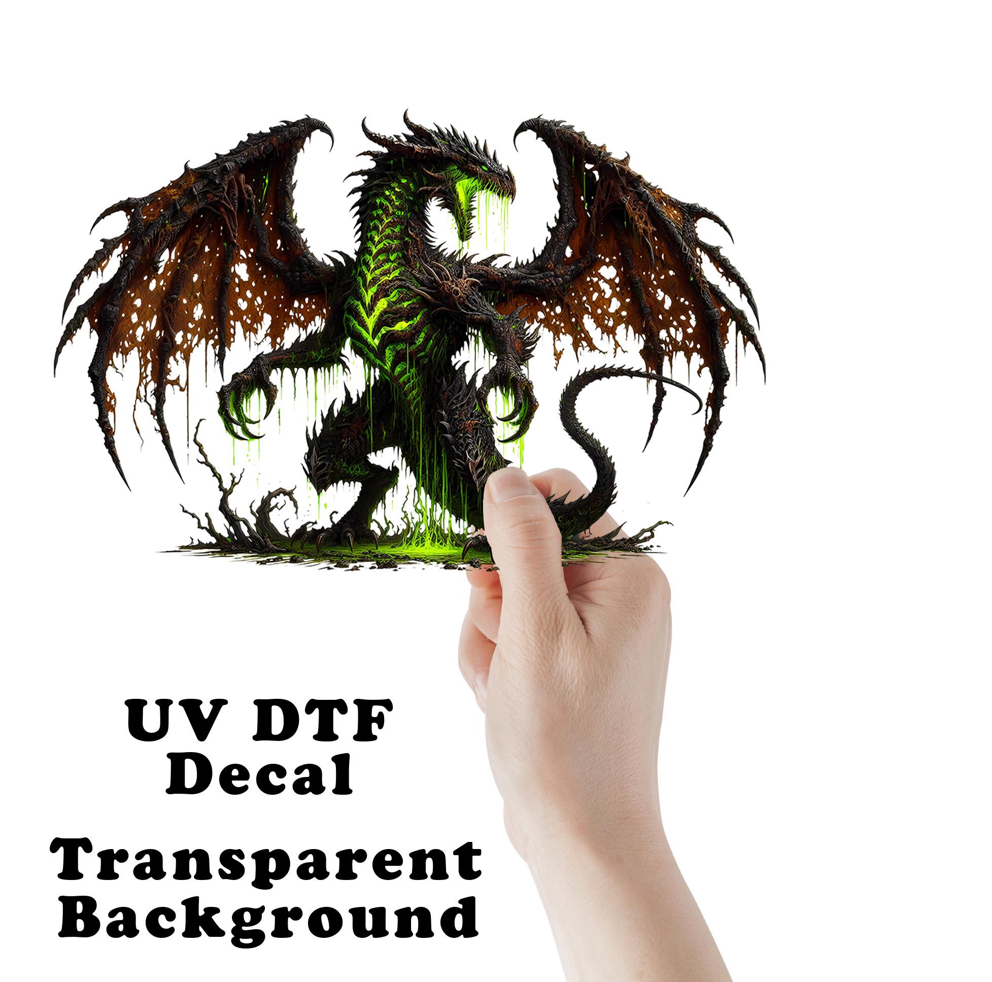 Blightfang Dragon UV DTF Transparent Decal / Sticker You Choose