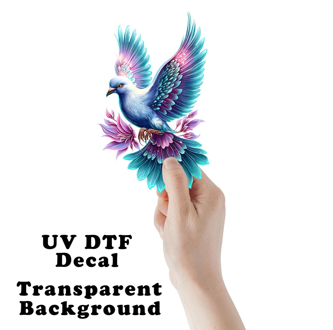 Bird In Flight Sticker Blue Bird in Flight UV DTF Transparent Decal / Sticker - Etsy