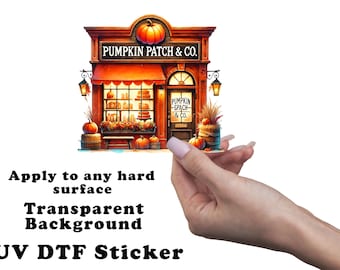 Pumpkin Patch Co Bakery UV DTF Transparent Decal / Sticker You Choose Size