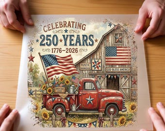 250 Years Rustic Barn DTF Transfer Ready to Heat Press