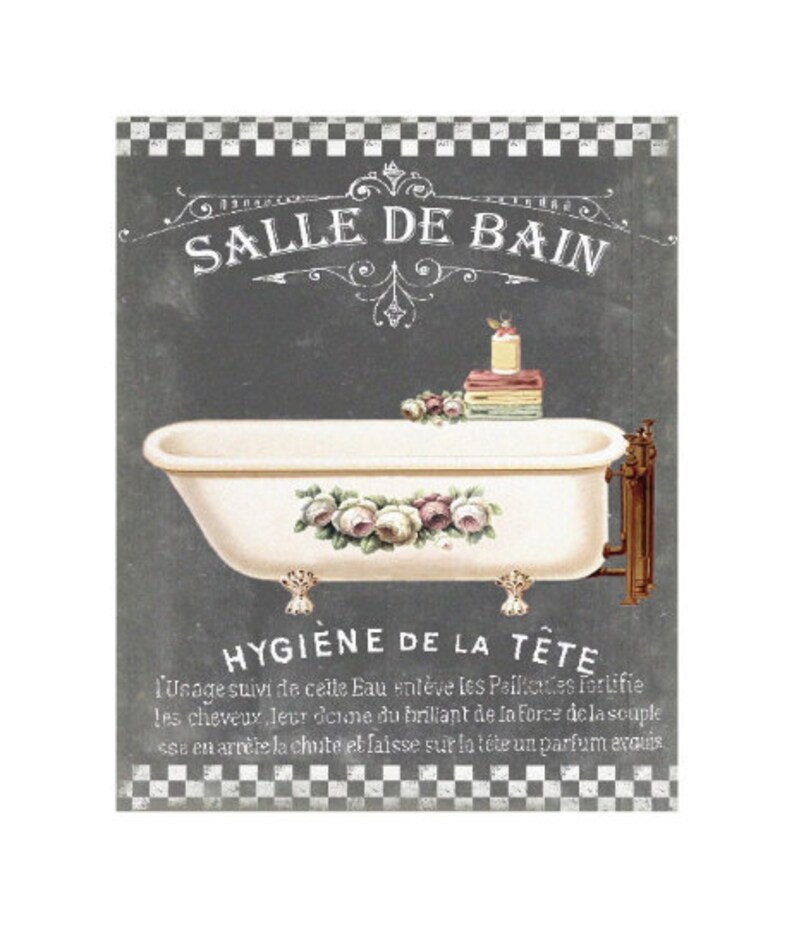 Set of 4 Gray Vintage Bathtub Canvas Prints Etsy