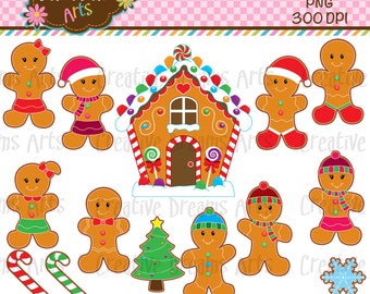 Gingerbread Digital Clip Art Instant Download