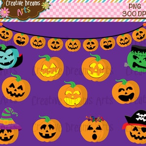 Jack O Lanterns Clipart Instant Download