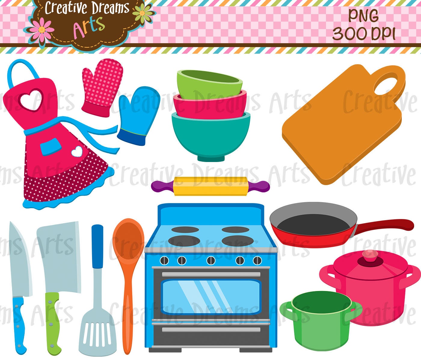 Cooking Digital Art Instant Download, image size:1400x1200