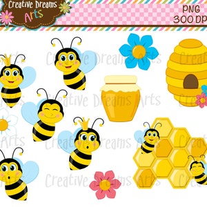 Honey Bees Digital Art Instant Download