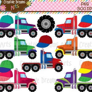 Semi Truck Digital Clip Art Instant Download