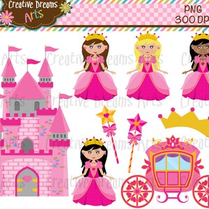 Pretty Princess Digital Clipart Instant Download